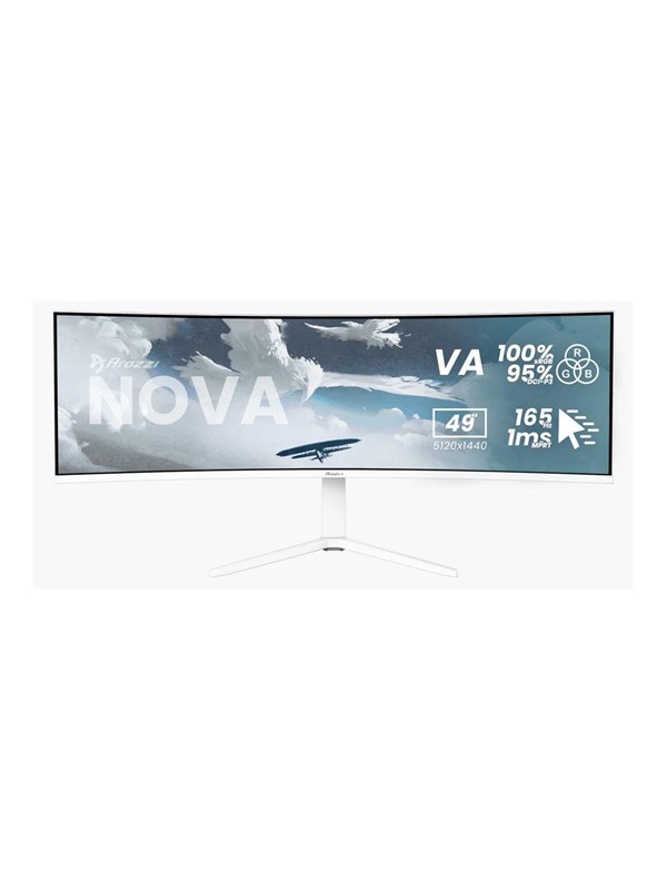 Arozzi Nova 49" DQHD, VA -kaareva pelinäyttö, USB-C hub