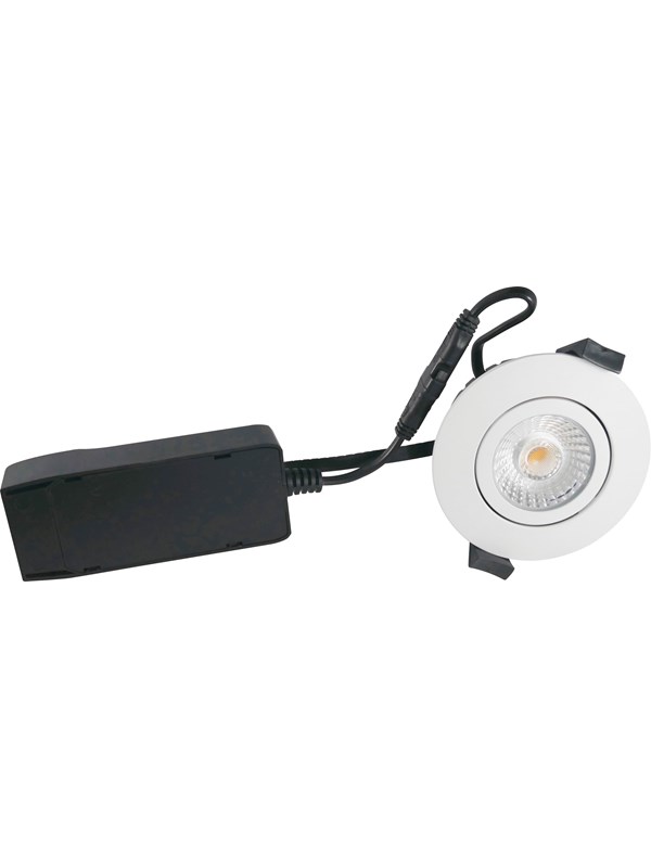 Nordtronic Low ECO - Sisäänrakennettu kohdevalo - Pyöreä - 6W, 2700K - Mattavalkoinen