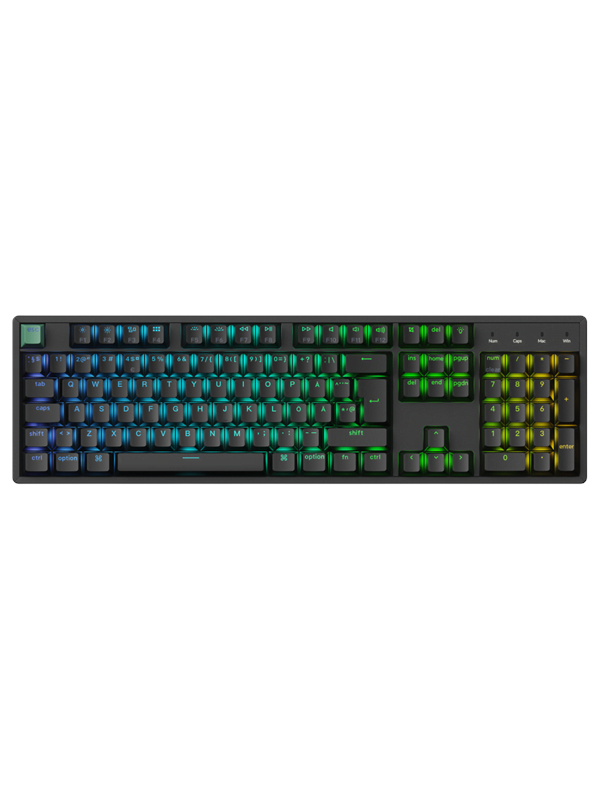 Keychron K10 HE Wireless Tri-Mode - Pelinäppäimistö - Pohjoismainen - Musta
