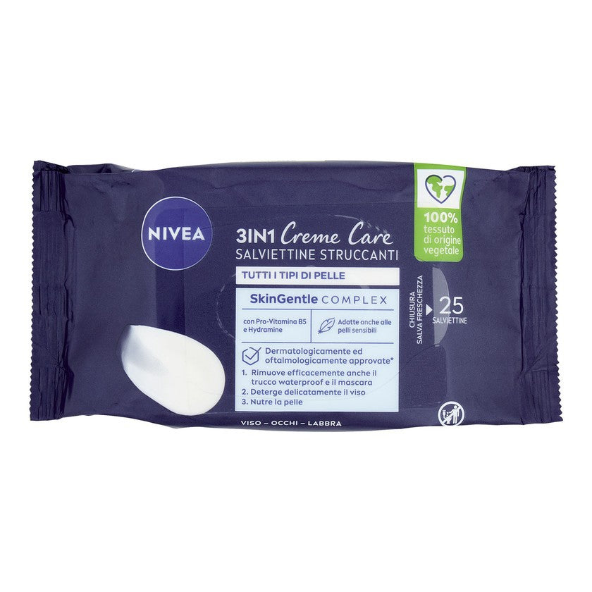 Nivea Creme Care Kasvojen Puhdistusliinat 25 kpl