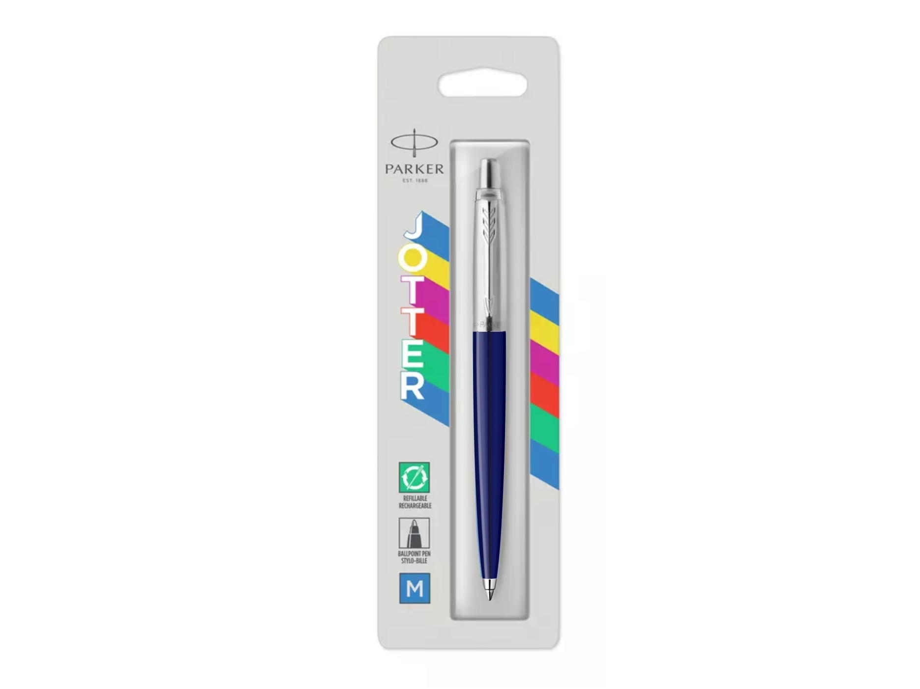 Parker Jotter Originals Ballpoint Pen | Navy Blue Finish | Medium Point | Blue Ink