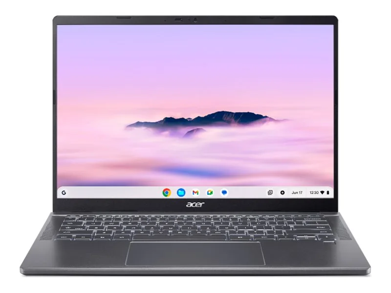 Acer Chromebook Plus Enterprise 714 CBE794-1 - Intel Core Ultra 7 - 155U / jopa 4,8 GHz - Chrome OS (Chrome Enterprise -päivityksellä) - Intel Graphics - 16 GB RAM - 256 GB SSD NVMe, 3D Triple-level Cell (TLC) - 14 IPS 1920 x 1200 @ 120 Hz - Gigabit Ethernet - Wi-Fi 7, Bluetooth - teräksenharmaa - k
