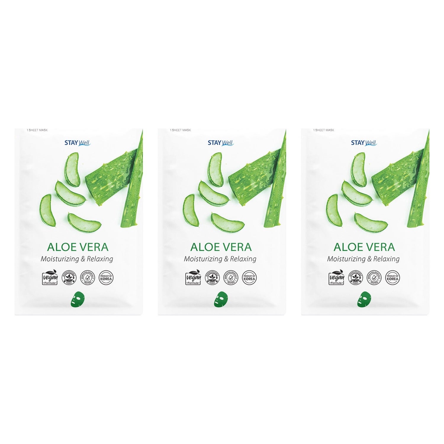 Stay Well Vegan Sheet Mask Aloe 1 pcs