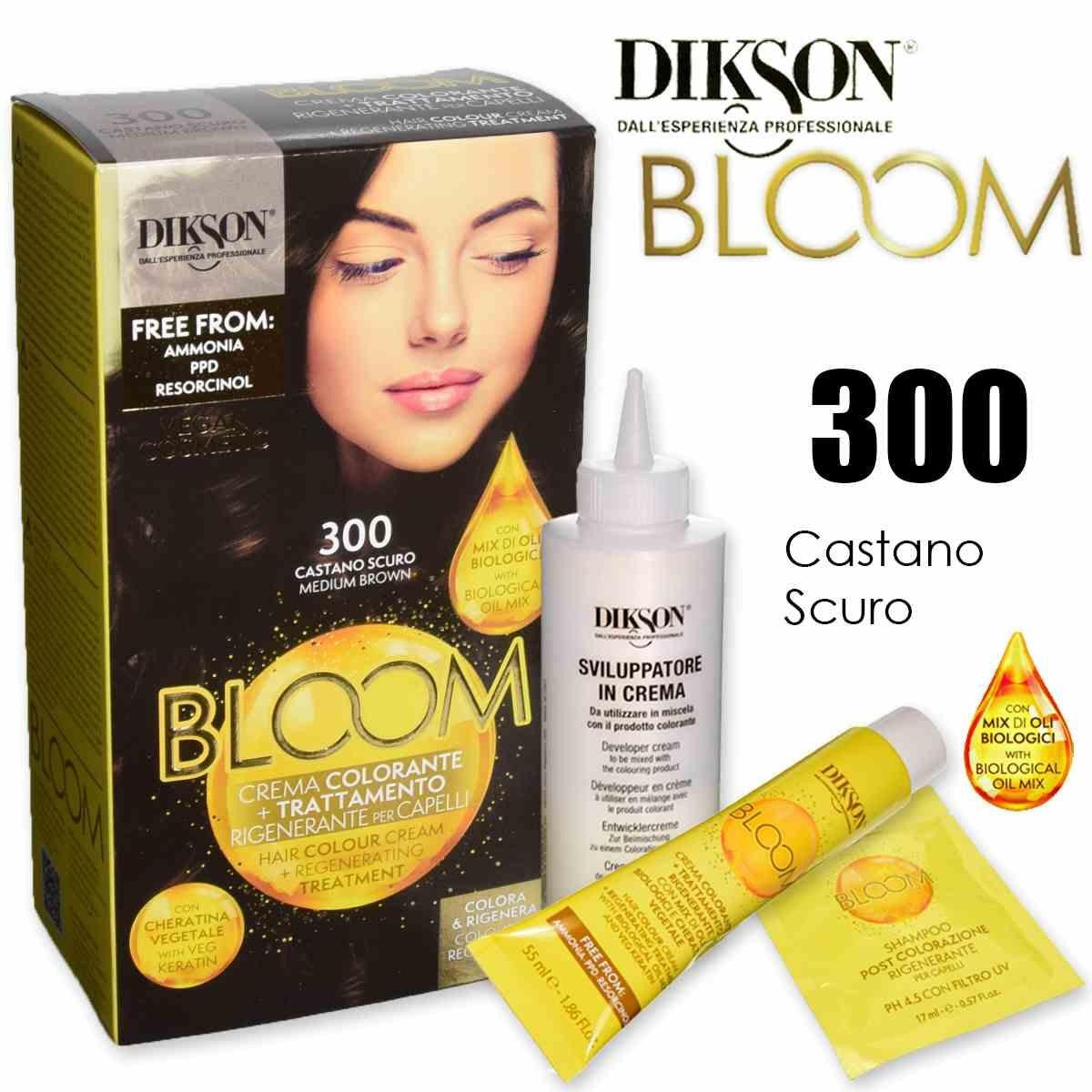Dikson Bloom Värivoide Keratiinilla 300 Tummanruskea