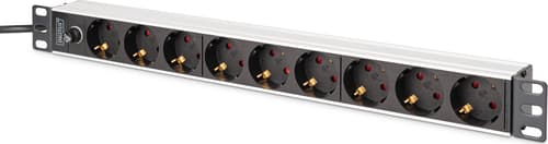 Digitus Dn-95437 Tehonjakeluyksikkö 9 Ac-pistorasia(a) 1u Musta, Hopea