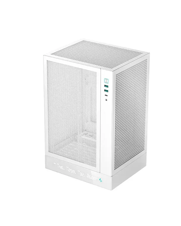 DeepCool R-CH170-WHNPI0D-G-1, Tower, PC, Hvid, Mini-ATX, Acrylonitrilbutadienstyren, SPCC, 17,2 cm