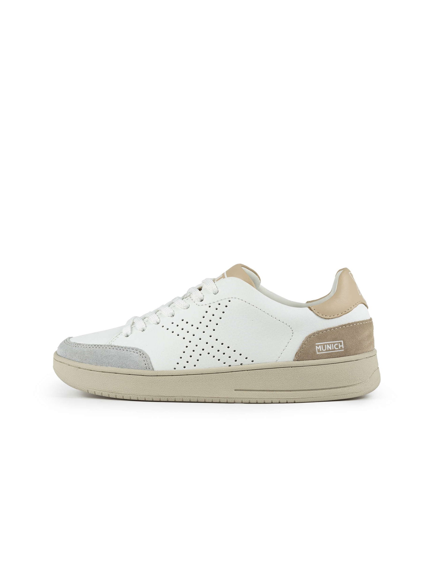 MUNICH Matalavartiset tennarit 'X-Court'  beige / vaaleanharmaa / valkoinen