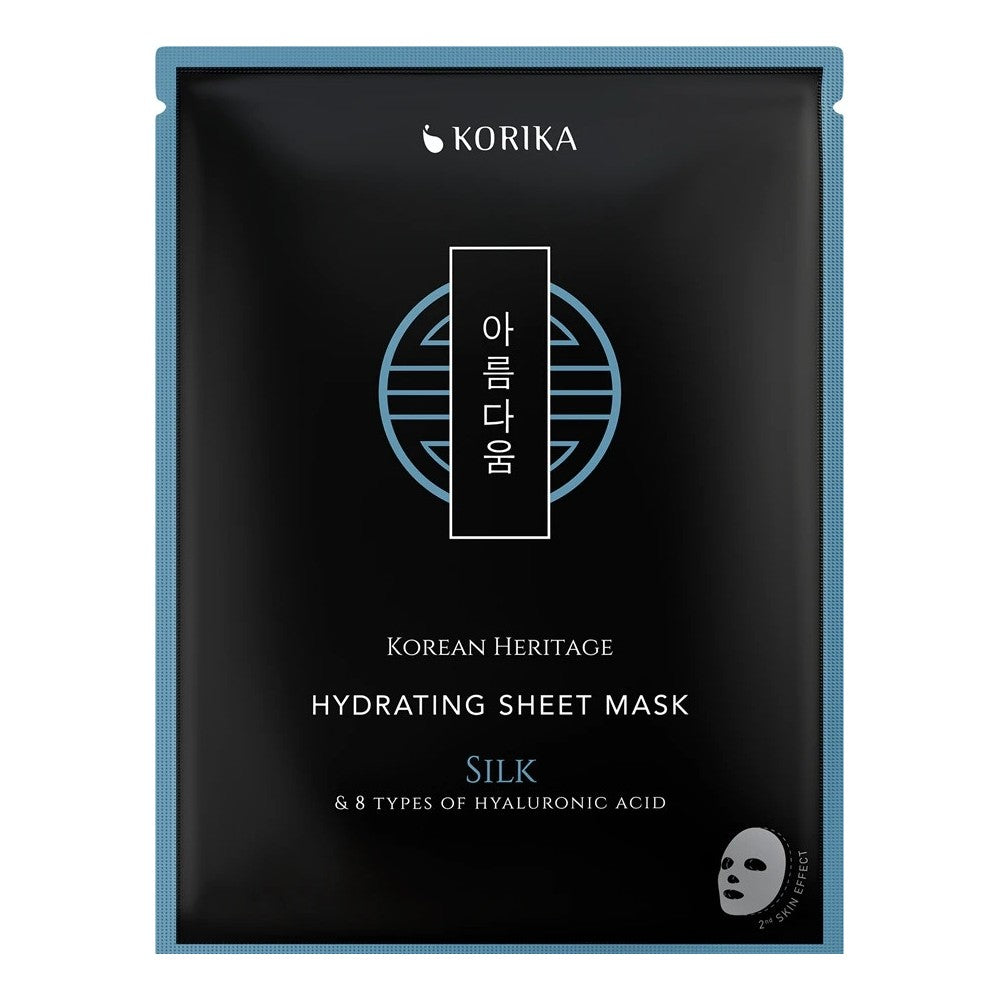 KORIKA Korean Heritage Silk & 8 erilaista hyaluronihappoa kosteuttava kasvonaamio 25 g
