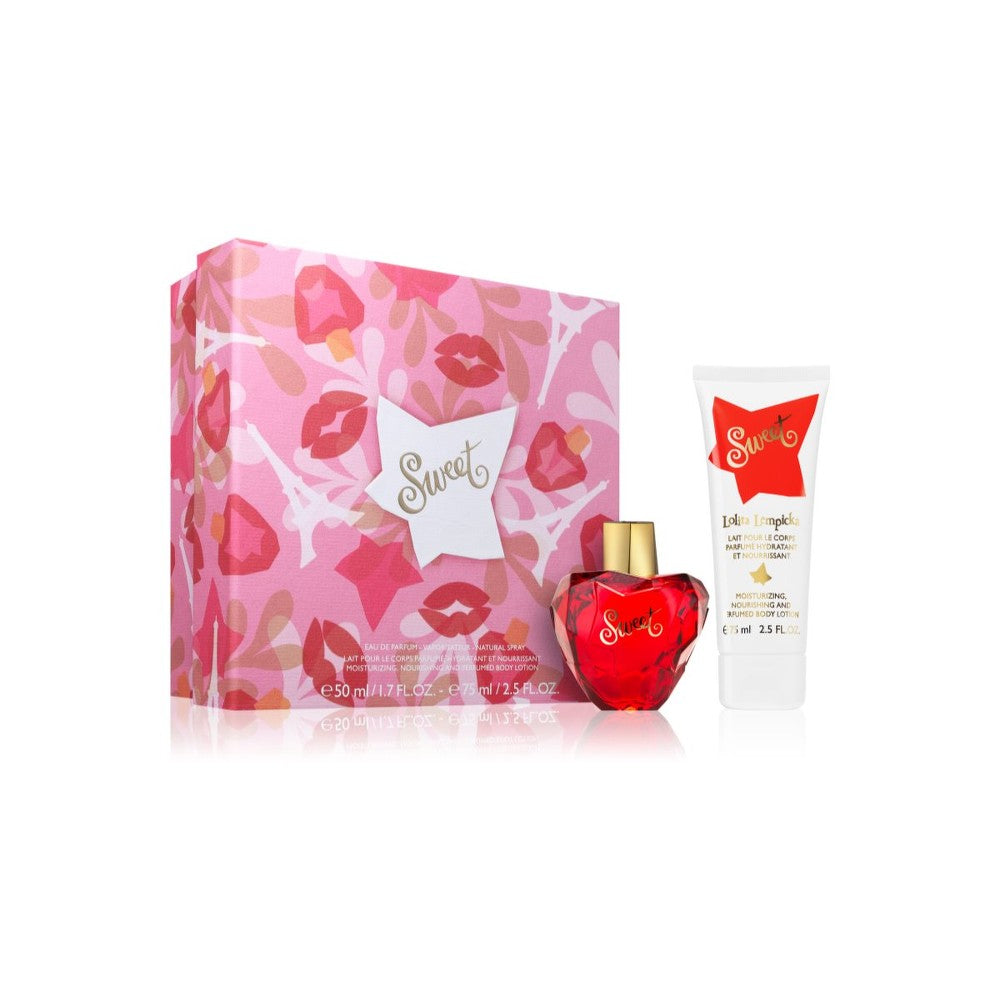 Sarja Lolita Lempicka: Sweet Eau De Parfum naisille 50 ml + Sweet Moisturizing Body Milk 75 ml