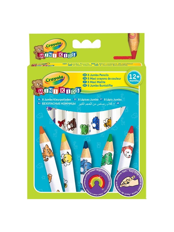 Crayola Mini Kids Jumbo koristellut lyijykynät 8 kpl