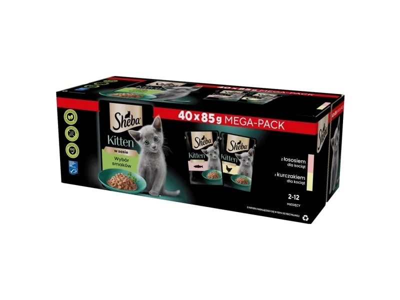 Sheba Kitten Selection of Flavors in Sauce - wet cat food - 40x85 g
