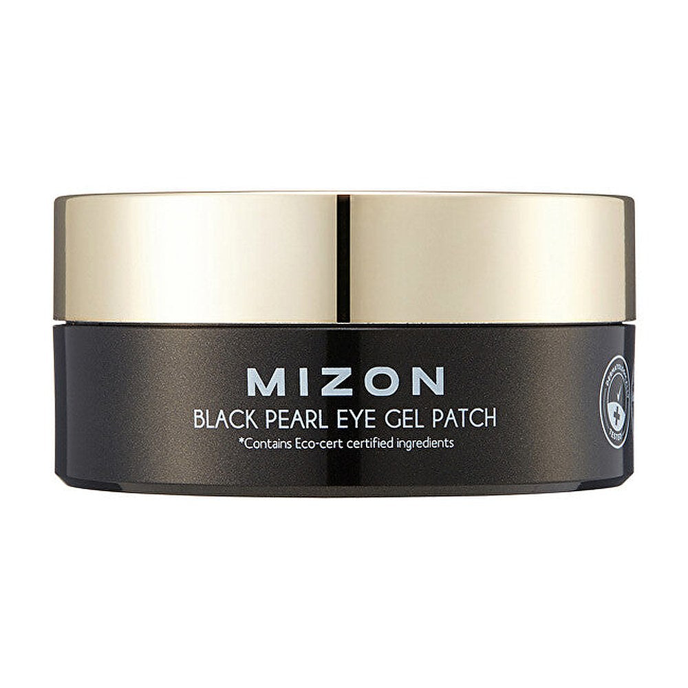 Mizon Black Pearl — hydrogeeliset silmälaastarit mustalla helmellä ja timantilla, 60 kpl × 1,4 g
