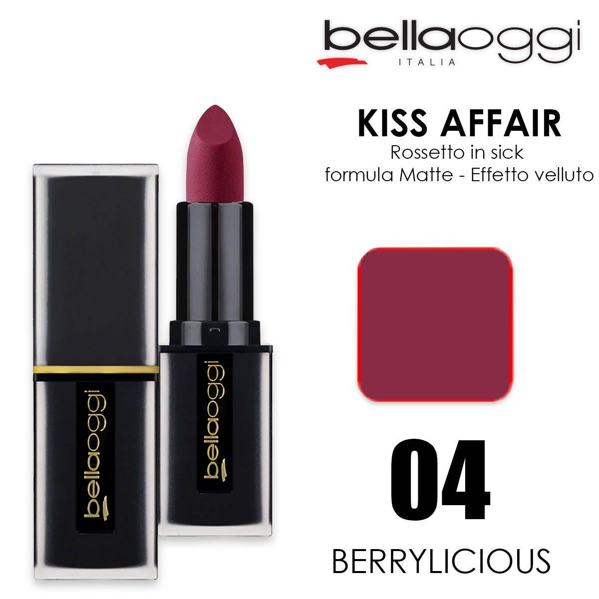 Bella tänään kiss affair matta huulipuna stick berrylicious 004