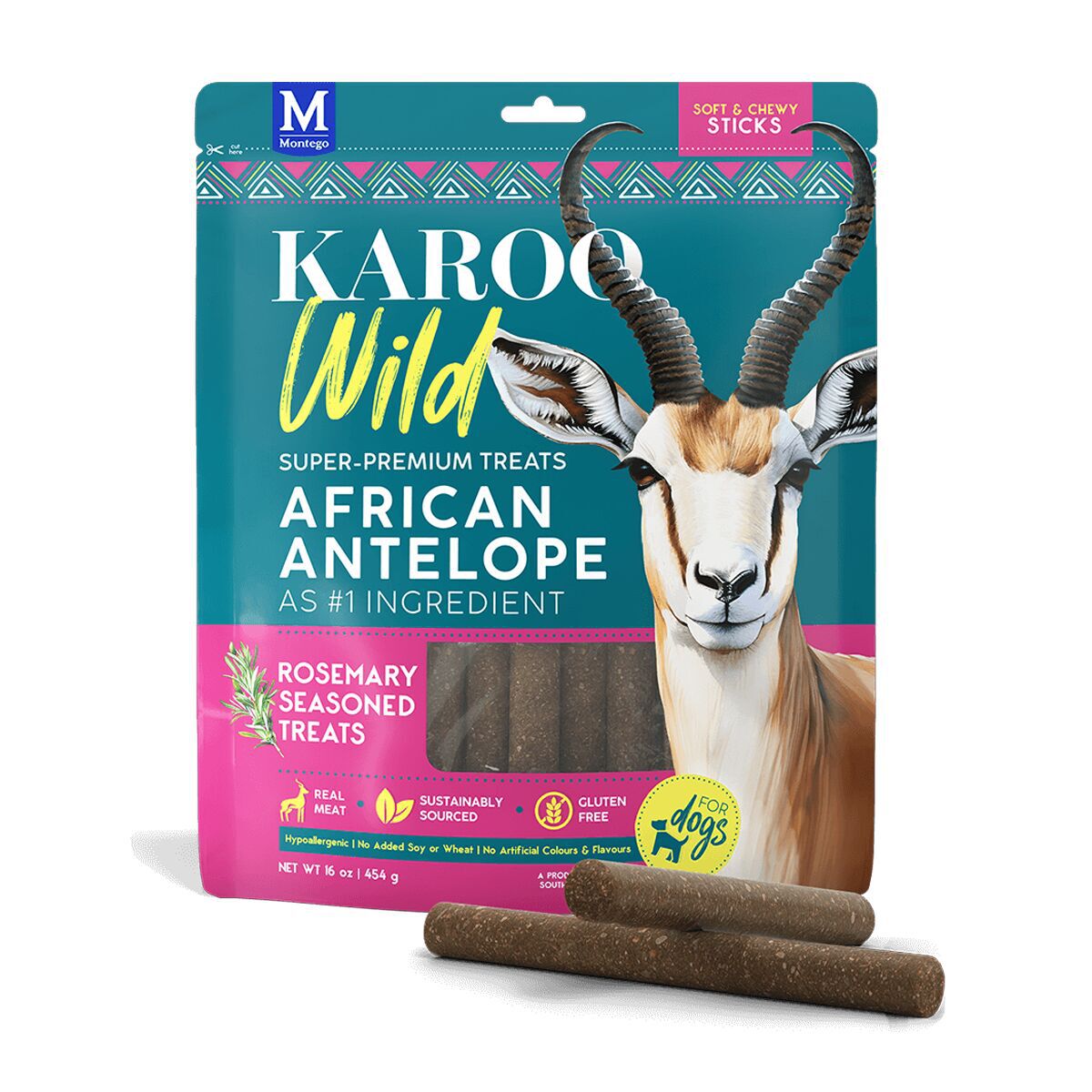 Karoo Wild Antilooppiherkkutikut, rosmariini 454 g