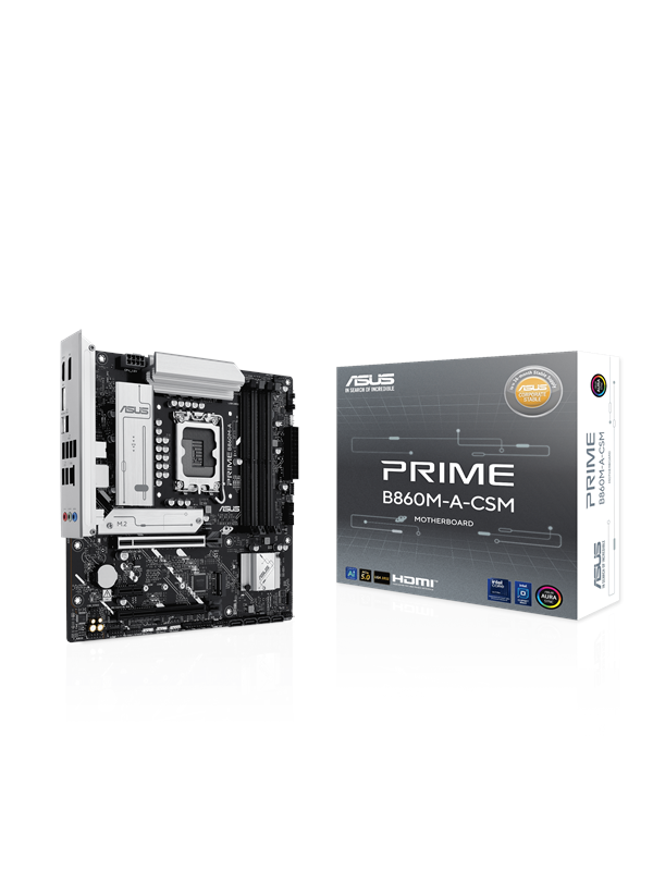 ASUS PRIME B860M-A-CSM Emolevy - Intel B860 - Intel LGA1851 - DDR5 RAM - Micro-ATX