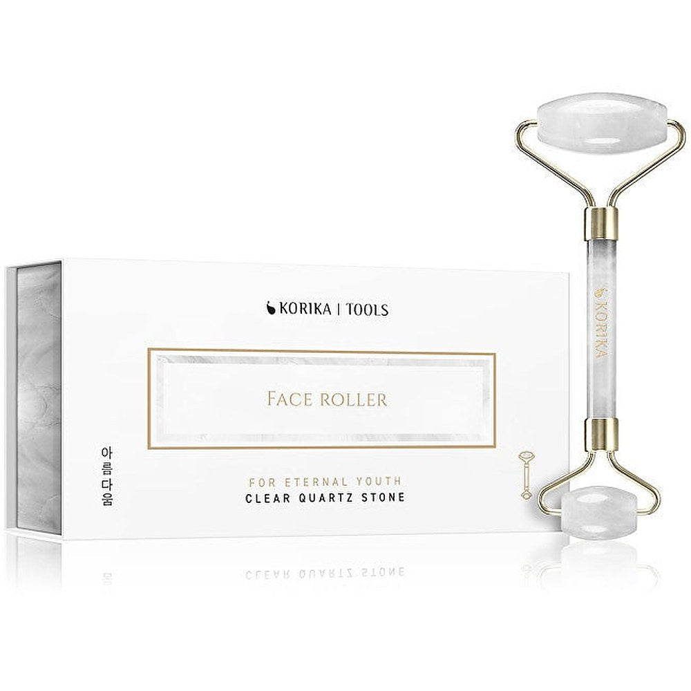 KORIKA Työkalut Roller Clear Quartz Stone -hierontarulla kasvoille ja kaulalle