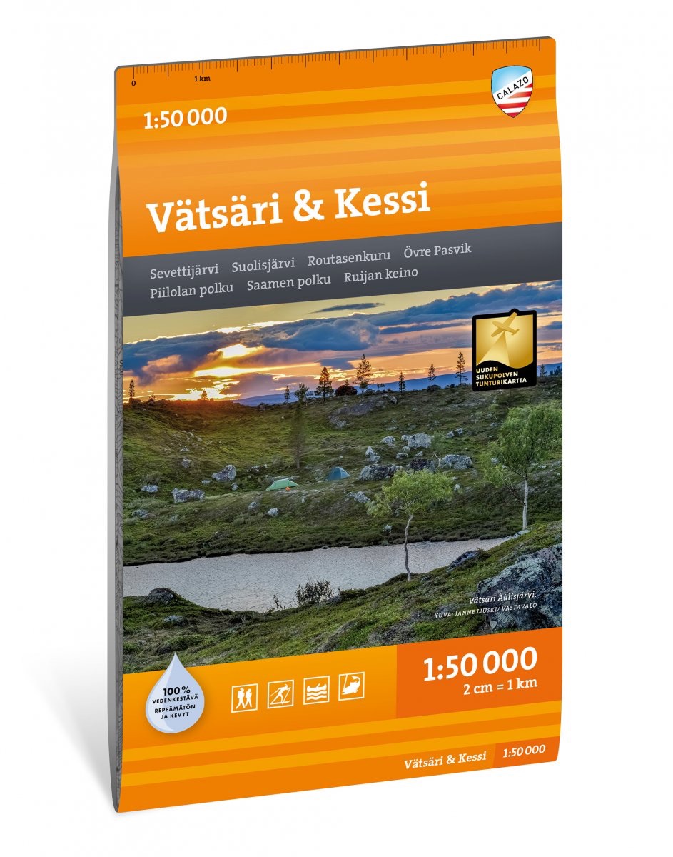 Calazo Vätsäri & Kessi suomi-kartta
