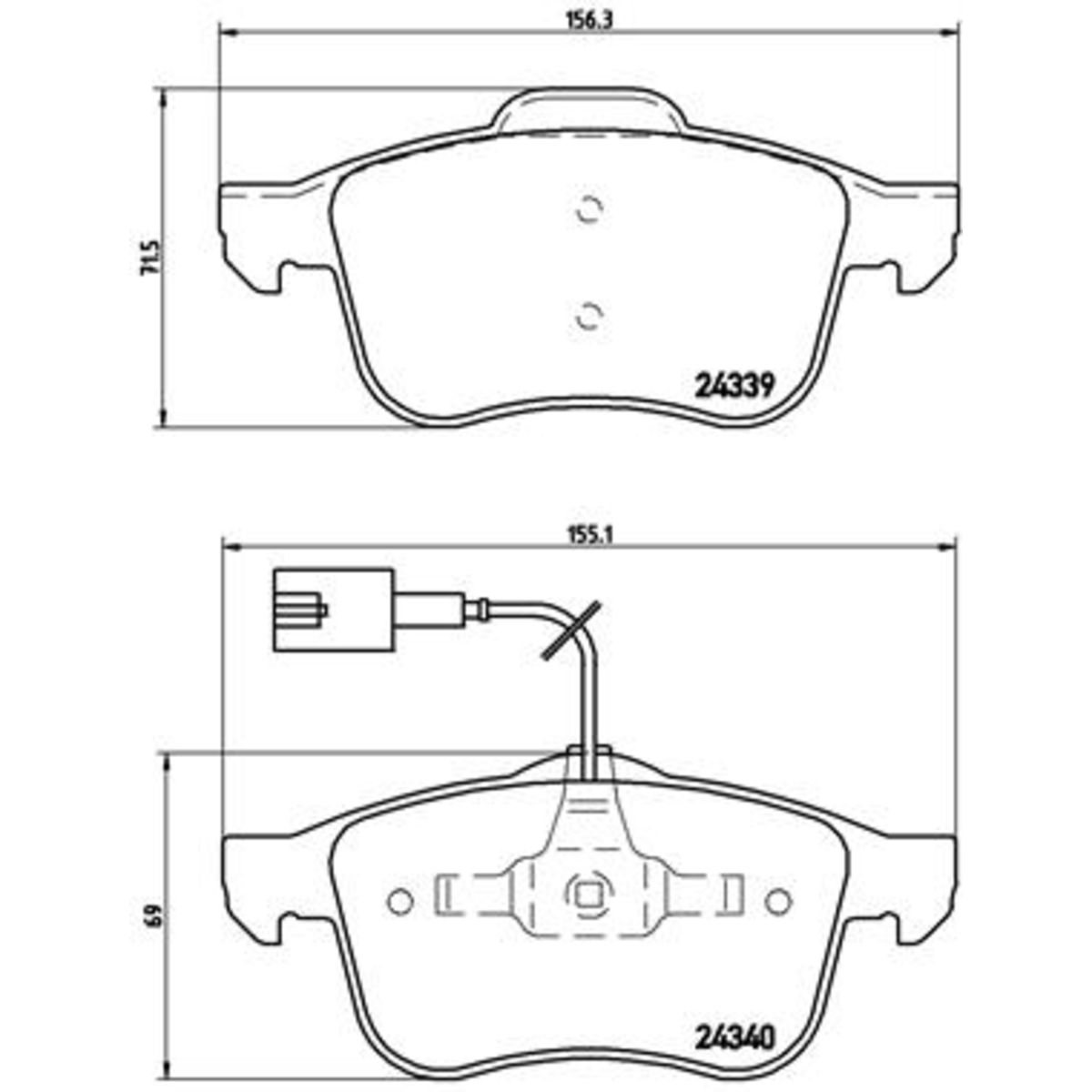 Jarrupalat, levyjarru BREMBO P 23 103