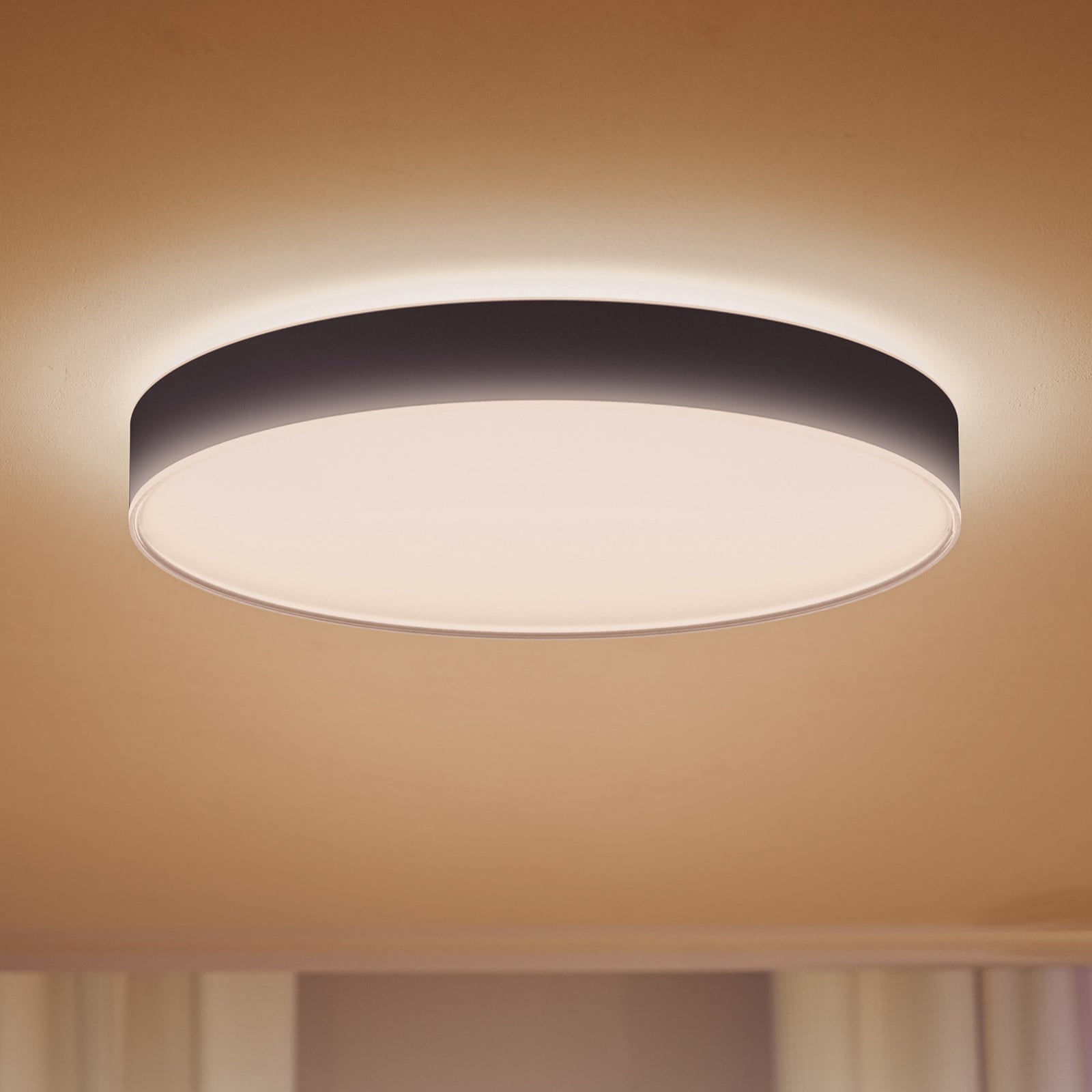 Philips Hue White ambiance Enrave XL - Kattolamppu - LED - 48 W - luokka F - lämmin - viileä valkoinen valo - 2200-6500 K - musta