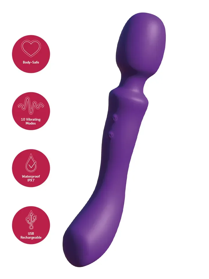 Dual-Sided Massaging Vibrating Wand Magic wand/hieronta sauva
