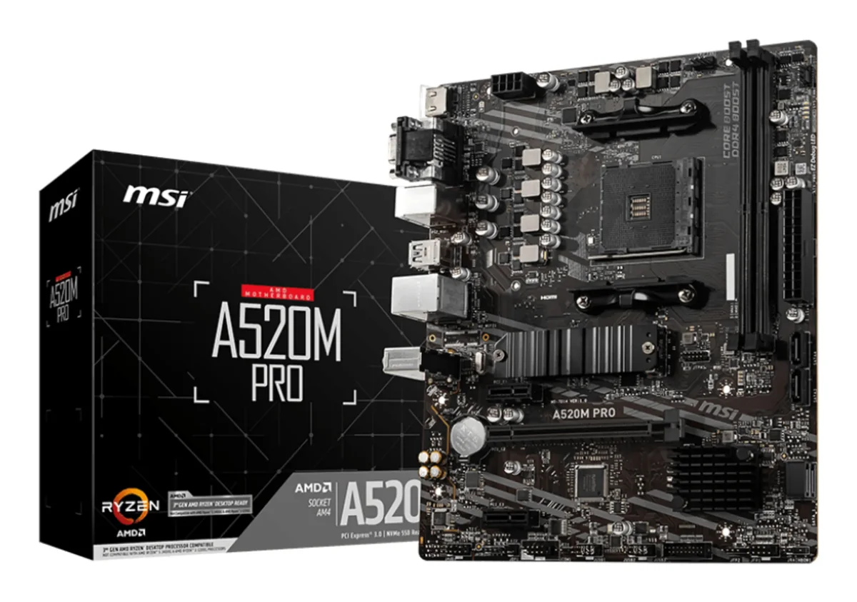 MSI A520M PRO AM4 mATX -emolevy