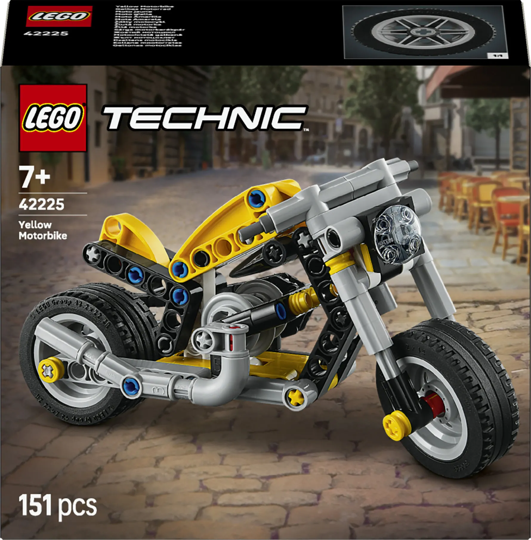 LEGO Technic 42225 Keltainen moottoripyörä