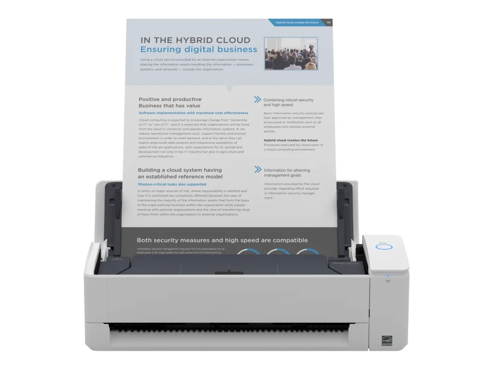Fujitsu ScanSnap iX1300 - Asiakirjaskanneri - Dual CIS - Duplex - 216 x 3000 mm - 600 dpi x 600 dpi - enintään 30 ppm (mono) / enintään 30 ppm (väri) - ADF (20 arkkia) - USB 3.2 Gen 1x1, Wi-Fi(ac)