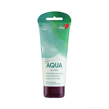 RFSU Aqua - Liukuvoide, 100 ml, raikas, luonnollinen, geelimäinen, mieto, vegaaninen, pH-tasapainotettu, vesipohjainen
