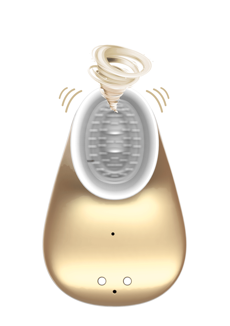 Twitch Hands-free Suction & Vibration Toy Gold Klitoris stimulaattori