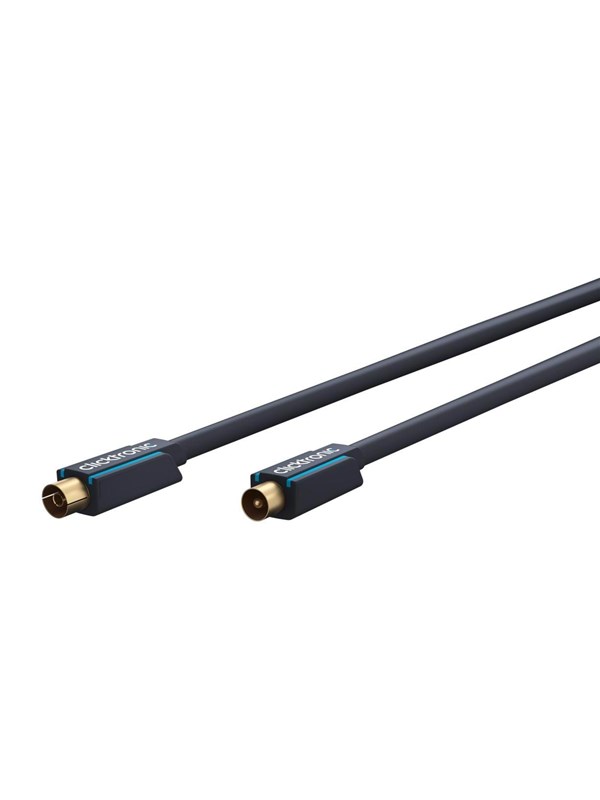 ClickTronic Koaxialkabel Premiumkabel | Koaxialkontakt Koaxialkoppling | 5,0 m | > 95 dB