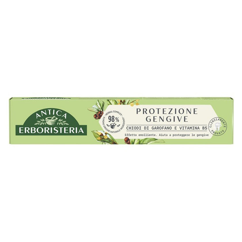 Ikenien suoja hammastahna Antica Erboristeria neilikalla ja B5-vitamiinilla 75 ml