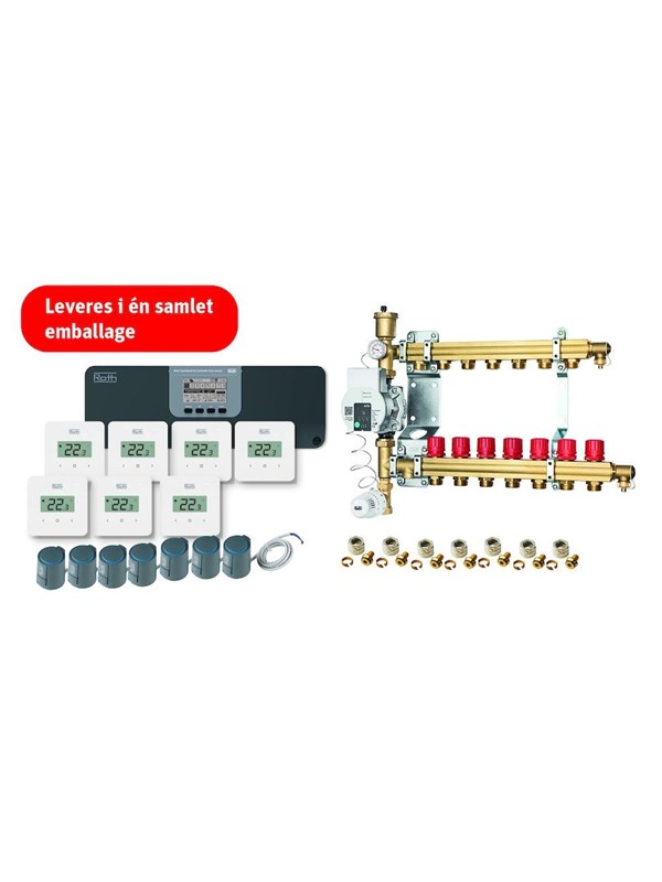 Roth Grab and go lattialämmityspaketti - 7 osastoa, 230V
