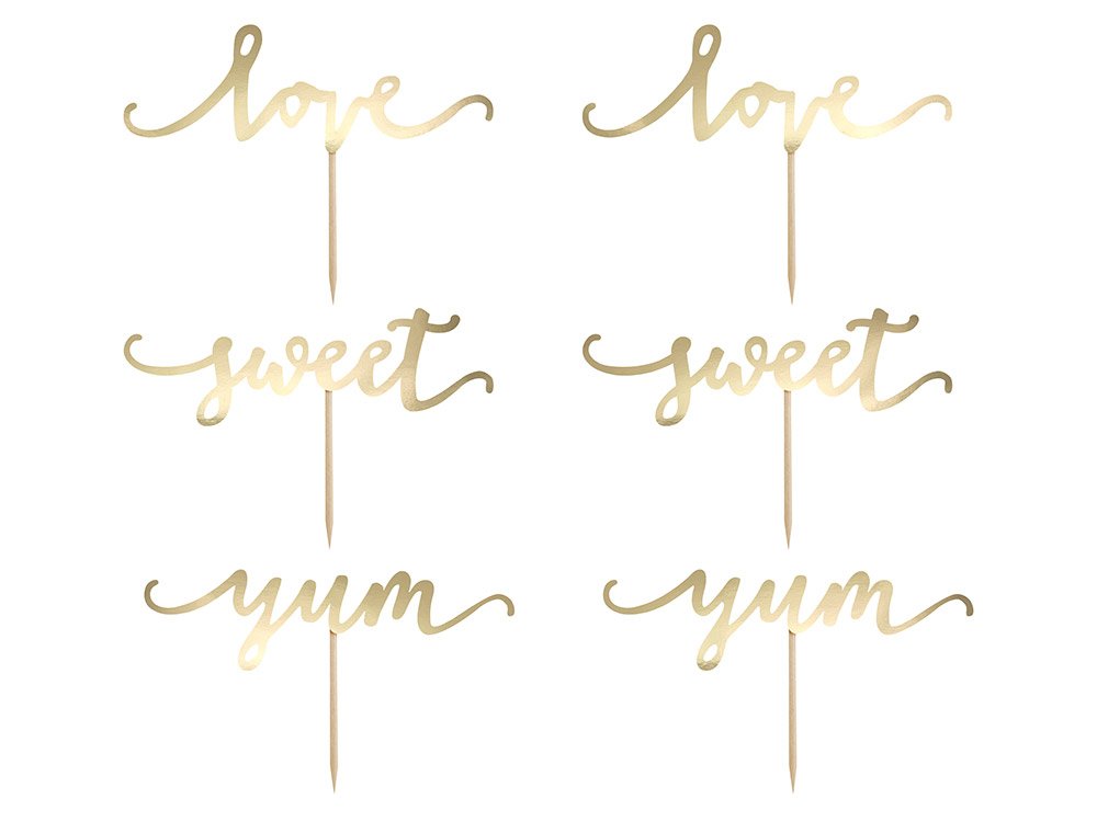 Cupcake Toppers Love - 6-pakkaus