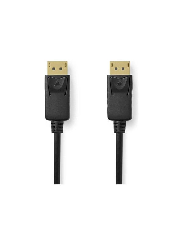 Nedis DisplayPort kaapeli | DisplayPort uros | DisplayPort uros | 8K@60Hz | Kullattu | 3.00 m | Pyöreä | PVC | Musta | Label