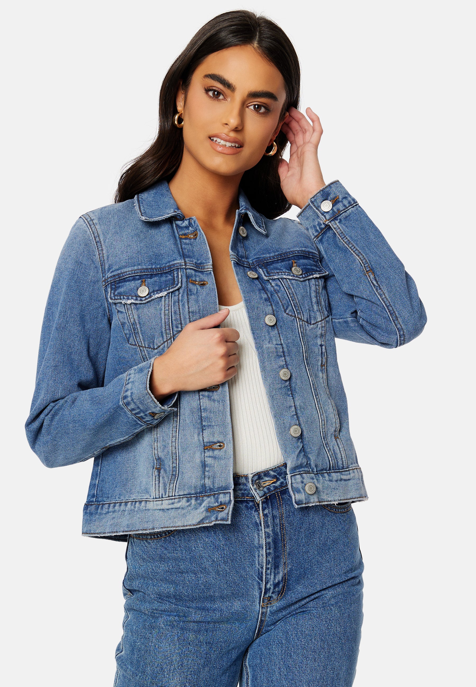 VERO MODA Välikausitakki 'Zorica' sininen denim