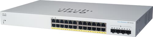 Cisco Business 220 Series CBS220-24FP-4G-EU - Hallittava kytkin, Valkoinen