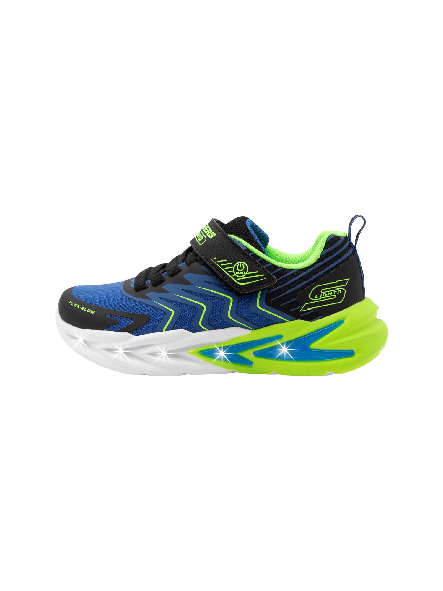 SKECHERS Tennarit 'FLEX-GLOW ULTRA' laivastonsininen / neonvihreä / musta