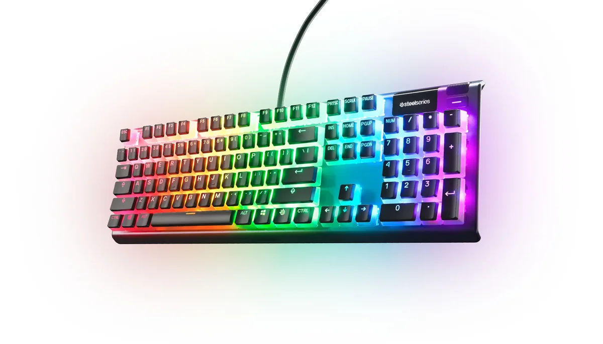 SteelSeries PrismCAPS PBT -näppäinhattusarja - Musta, Pohjoismainen