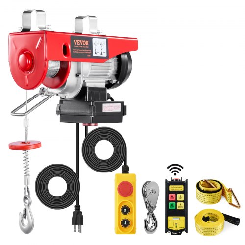 VEVOR Electric Hoist Crane Winch 199.6 kg 9997.4cm Wireless & 426.7 cm Wired Remote