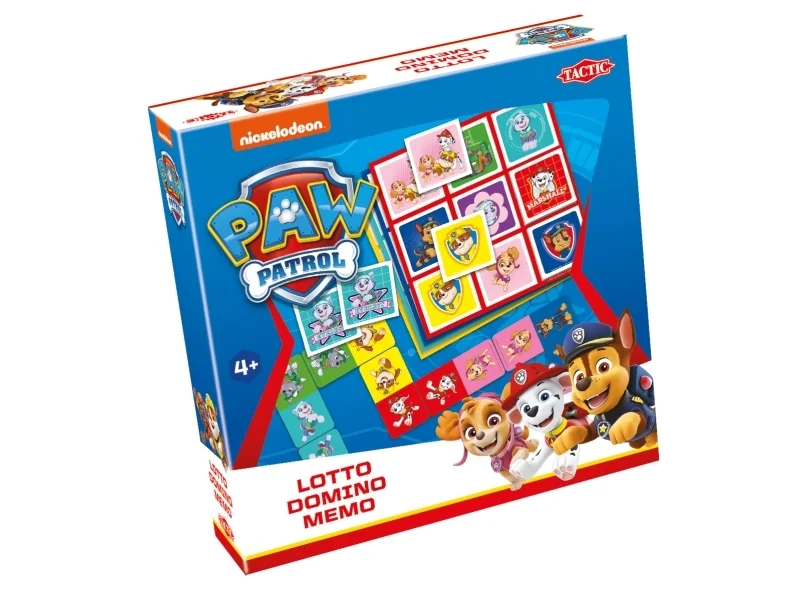Tactic Paw Patrol 3-in-1 (Lotto Domino Memo) (Monikäyttöinen)