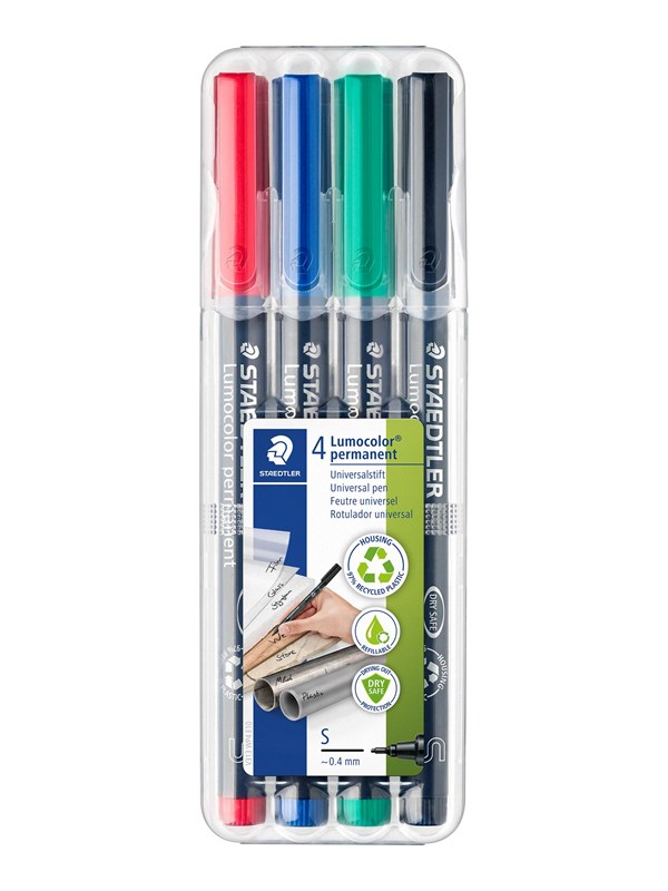 Staedtler Yleiskynä Lumocolor perm S 4 kpl.