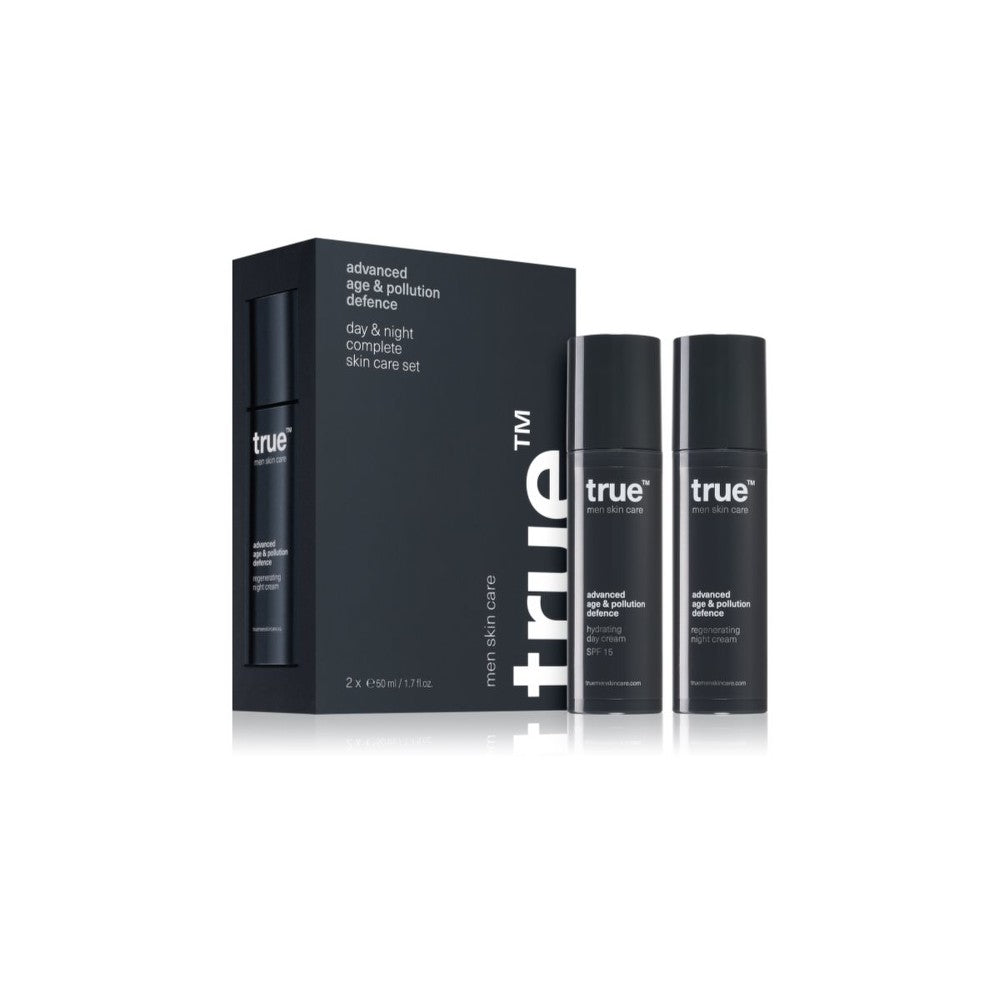 täydellinen sarja päivä- ja yöihonhoitoon True Men Skin Care