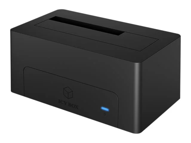 RaidSonic ICY BOX IB-1121-C31 - Kiintolevyjen telakointiasema sinisellä LED-valolla edessä, tuulettimeton - lokerot: 1 - 2,5 / 3,5 jaettu - SATA 6Gb/s - USB 3.1 (Gen 2) - musta antrasiitti