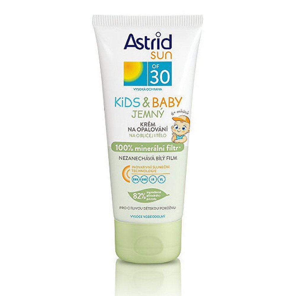 Astrid Sun OF 30 Kids & Baby - Hellävarainen aurinkovoide lapsille 100 % mineraalisuodatin - 100 ml