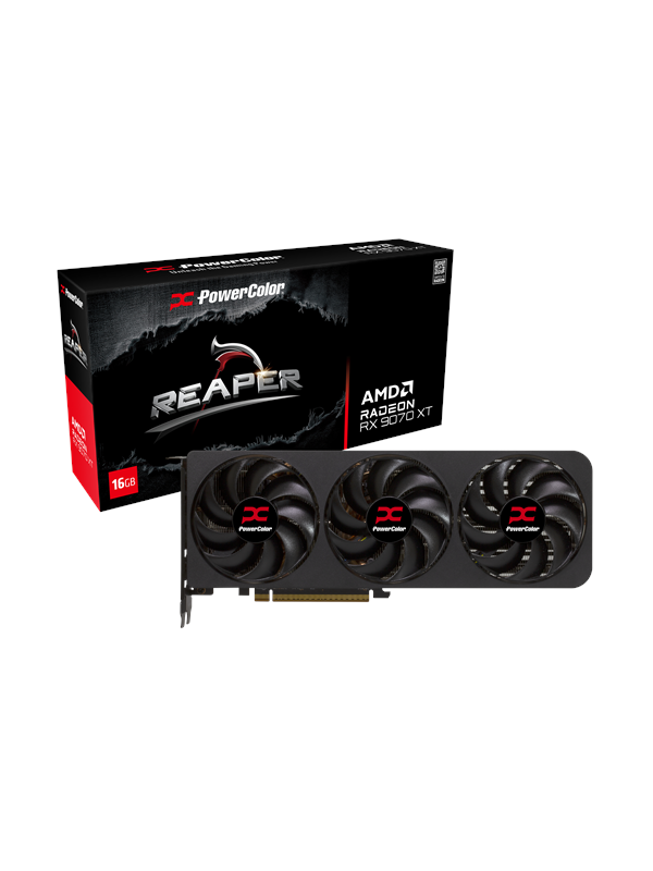 PowerColor Radeon RX 9070 XT Reaper 16 Gt -näytönohjain
