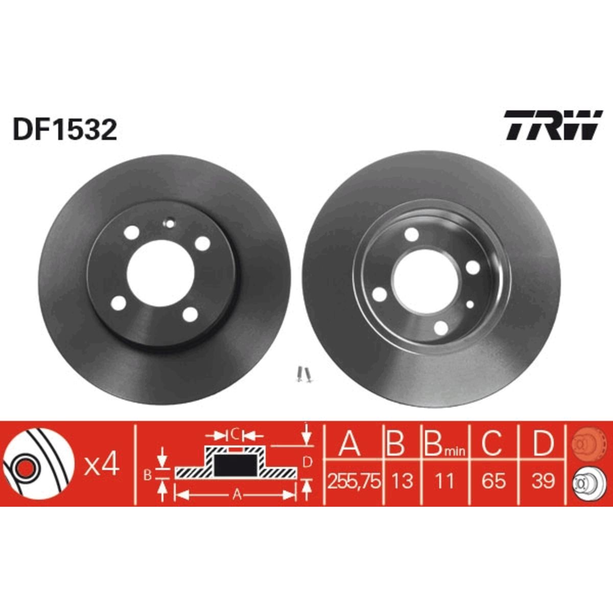 Jarrulevy TRW DF1532