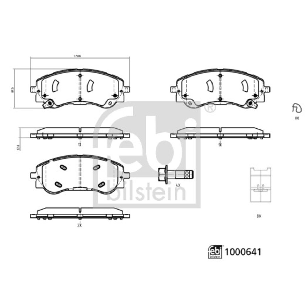 Jarrupalat, levyjarru FEBI BILSTEIN 1000641