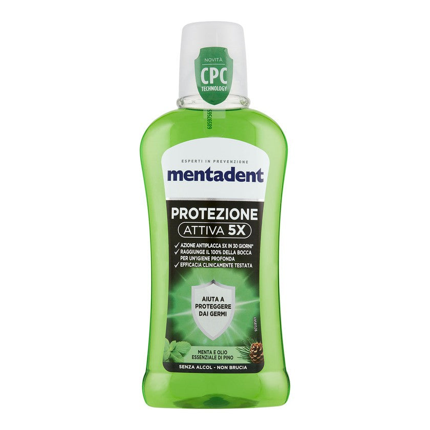 Mentadent Aktiivinen suoja 5X Suuvesi Cpc-teknologialla 400 ml