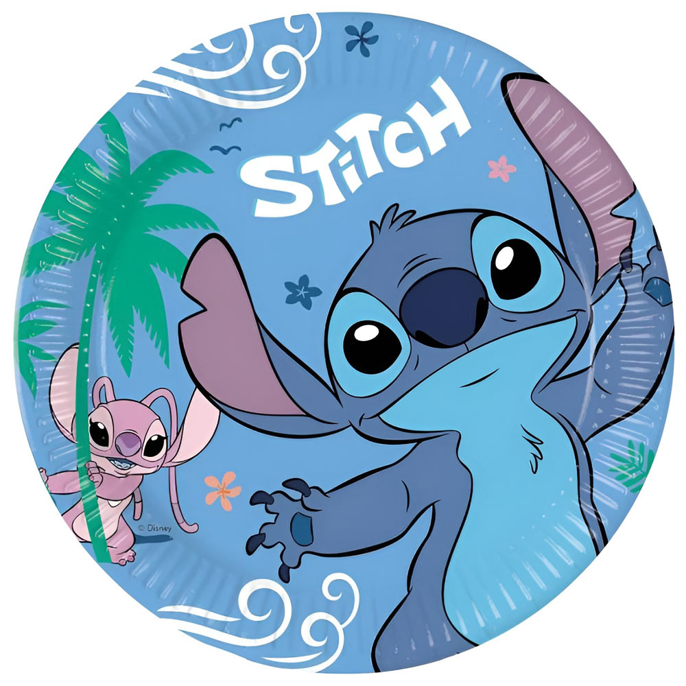 Pahvilautaset - Stitch & Angel, 23cm, 8kpl