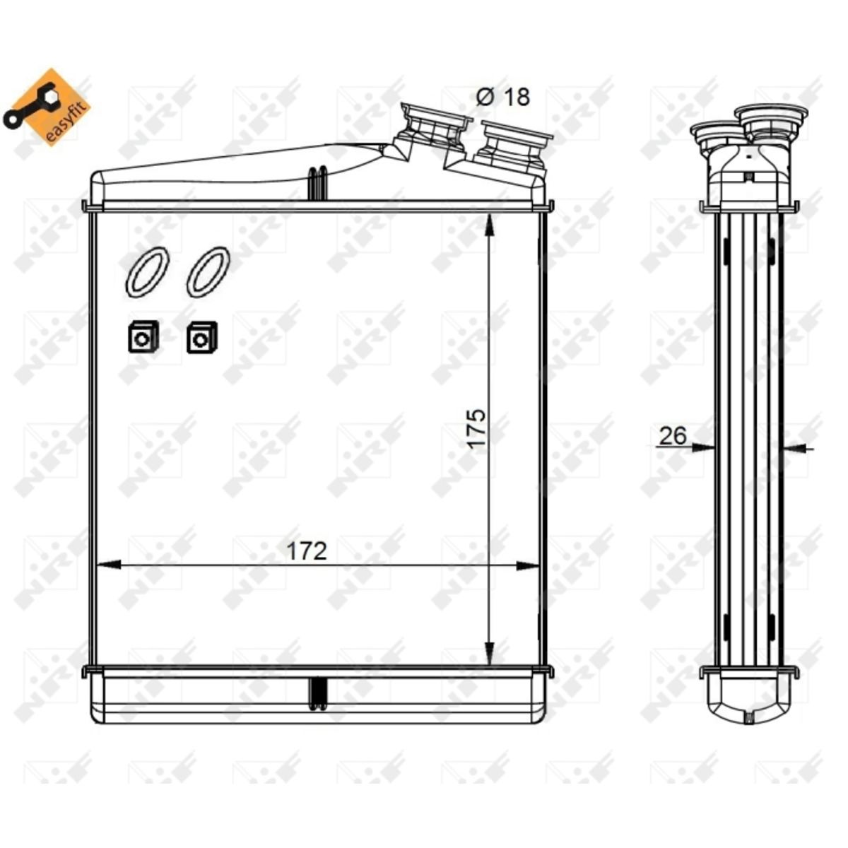 Lämmityslaitteen kenno NRF 54340